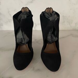 Aquazzura sexy suede black heels